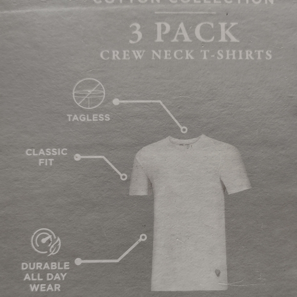 Vince camuto - Men's 3 pack - 100% Cotton - White - T-Shirts - Size Small - Picture 4 of 6